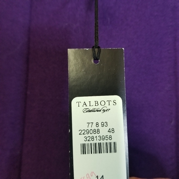 Talbots purple wool pencil skirt new - Picture 6 of 8